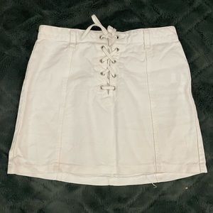 Forever 21 white jean skirt